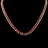 14K Gold 86.11ctw Ruby Necklace