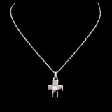 14K Gold 0.08ctw Diamond Pendant