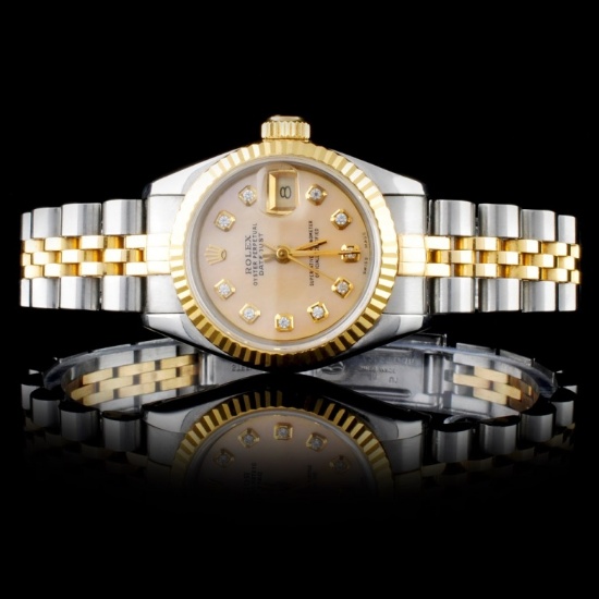 Rolex DateJust Ladies Diamond Wristwatch