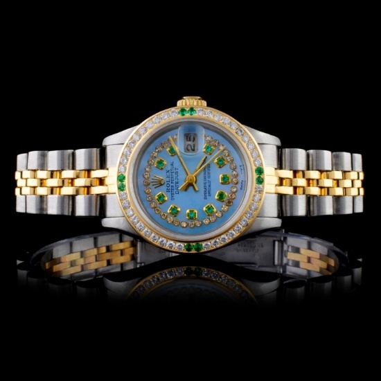 Rolex YG/SS DateJust Diamond Ladies watch