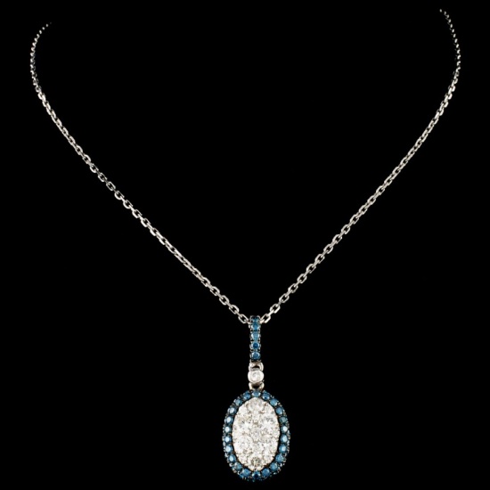 14K Gold 1.04ctw Fancy Color Diamond Pendant