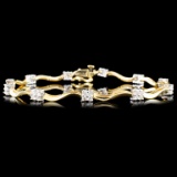 14K Gold 1.00ctw Diamond Bracelet