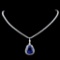 18K Gold 9.73ct Tanzanite & 7.29ct Diamond Necklac