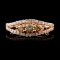 14K Rose Gold 0.79ctw Fancy Color Diamond Ring