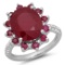 14K Gold 9.00ct Ruby & 0.30ct Diamond Ring