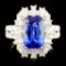 18K Gold 4.37ct Tanzanite & 1.03ctw Diamond Ring