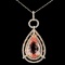 14K Gold 8.50ct Morganite & 1.32ctw Diamond Pendan