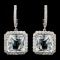 14K Gold 15.42ctw Aquamarine & 1.97ctw Diamond Ear