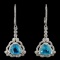 14K White Gold 2.87ct Apatite & 0.69ct Diamond Ear