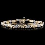 14K Two-Tone 1.00ctw Diamond Bracelet