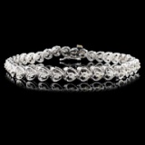 14K White Gold 1.00ctw Diamond Bracelet