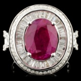 18K Gold 4.35ct Ruby & 1.81ctw Diamond Ring