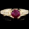 14K Gold 1.15ct Ruby & 0.53ctw Diamond Ring