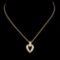 14K Gold 0.36ctw Diamond Pendant