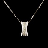 14K Gold 0.43ctw Diamond Pendant