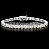 ^18k White Gold 12.00ct Diamond Tennis Bracelet