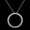 14K Gold 0.78ctw Diamond Eternity Pendant