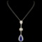 18K Gold 2.96ct Tanzanite & 0.59ctw Diamond Pendan