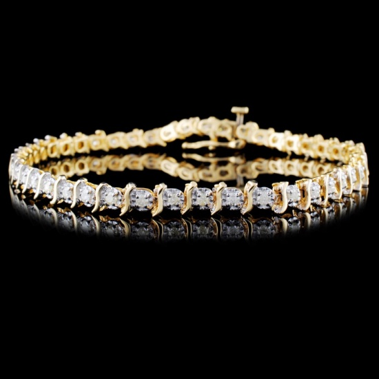 14K Yellow Gold 1.00ctw Diamond Bracelet