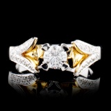 18K Gold 0.63ctw Diamond Ring