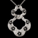 14K WG 1.21ctw Fancy Color Diamond Pendant