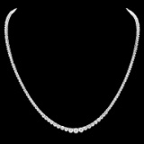 18k White Gold 7.80ct Diamond Necklace
