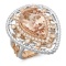 14K Gold 5.00ct Morganite & 0.75ct Diamond Ring