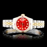 Rolex YG/SS DateJust Diamond Ladies Watch