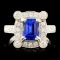 18K Gold 2.01ct Tanzanite & 1.04ctw Diamond Ring
