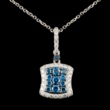 14K Gold 1.12ctw Fancy Diamond Pendant