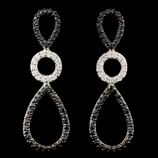 14K Gold 0.86ctw Diamond Earrings