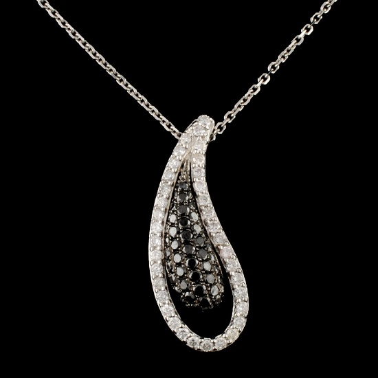 14K Gold 0.79ctw Diamond Pendant