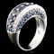 18K Gold 4.46ct Sapphire & 0.58ctw Diamond Ring