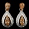 14K Gold  0.79ctw Diamond Earrings