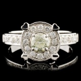 18K Gold 0.79ctw Diamond Ring