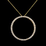 14K Gold 2.80ctw Diamond Pendant