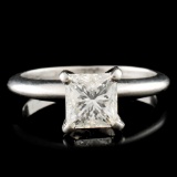 1.27ctw Diamond Platinum Solitaire Ring