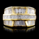 18K Yellow Gold 2.93ctw Diamond Ring