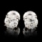 14K Gold 0.90ctw Diamond Earrings