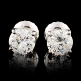 14K Gold 0.90ctw Diamond Earrings