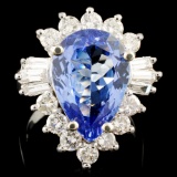 14K Gold 5.86ct Tanzanite & 1.46ctw Diamond Ring