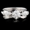 Solid Platinum 0.86ctw Diamond Ring