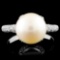 14K Gold 11.00MM Pearl & 0.94ctw Diamond Ring