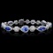 18K Gold 10.95ct Sapphire & 3.23ct Diamond Bracele