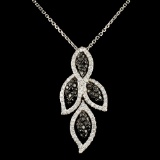 14K Gold 1.08ctw Diamond Pendant