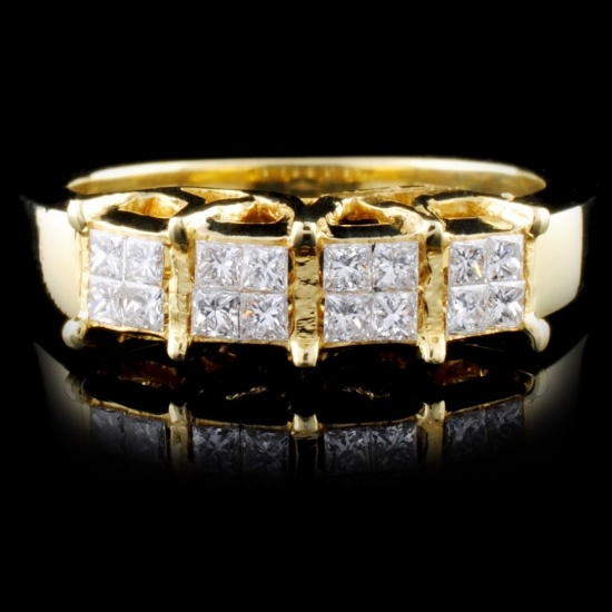 18K Yellow Gold 0.62ctw Diamond Ring