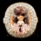 14K Gold 7.66ct Morganite & 1.11ctw Diamond Ring