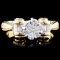 18K Gold 1.11ctw Diamond Ring