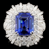 18K Gold 4.73ct Tanzanite & 2.57ctw Diamond Ring