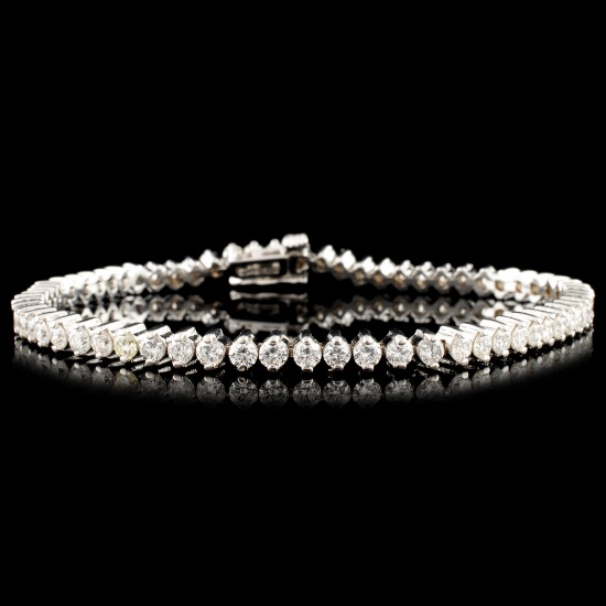 14K Gold 3.78ctw Diamond Bracelet